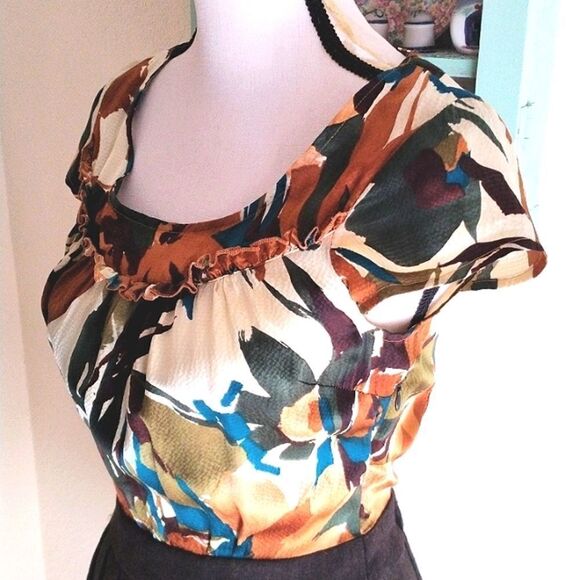 Anthropologie Tabitha Silk and Tweed Dress - Picture 4 of 11